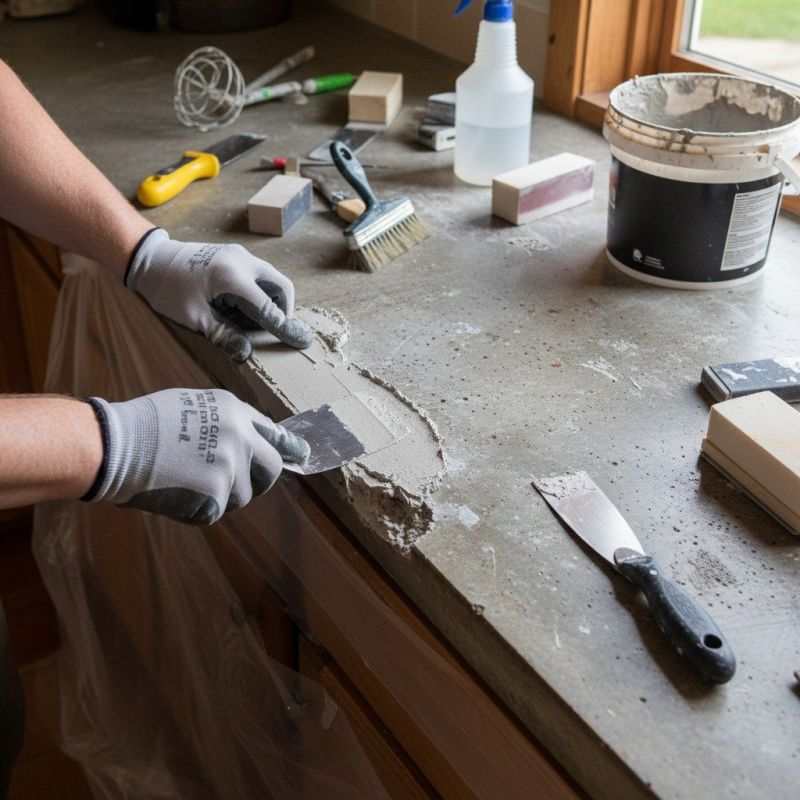 Cement Countertop Pouring in Santa Rosa, CA